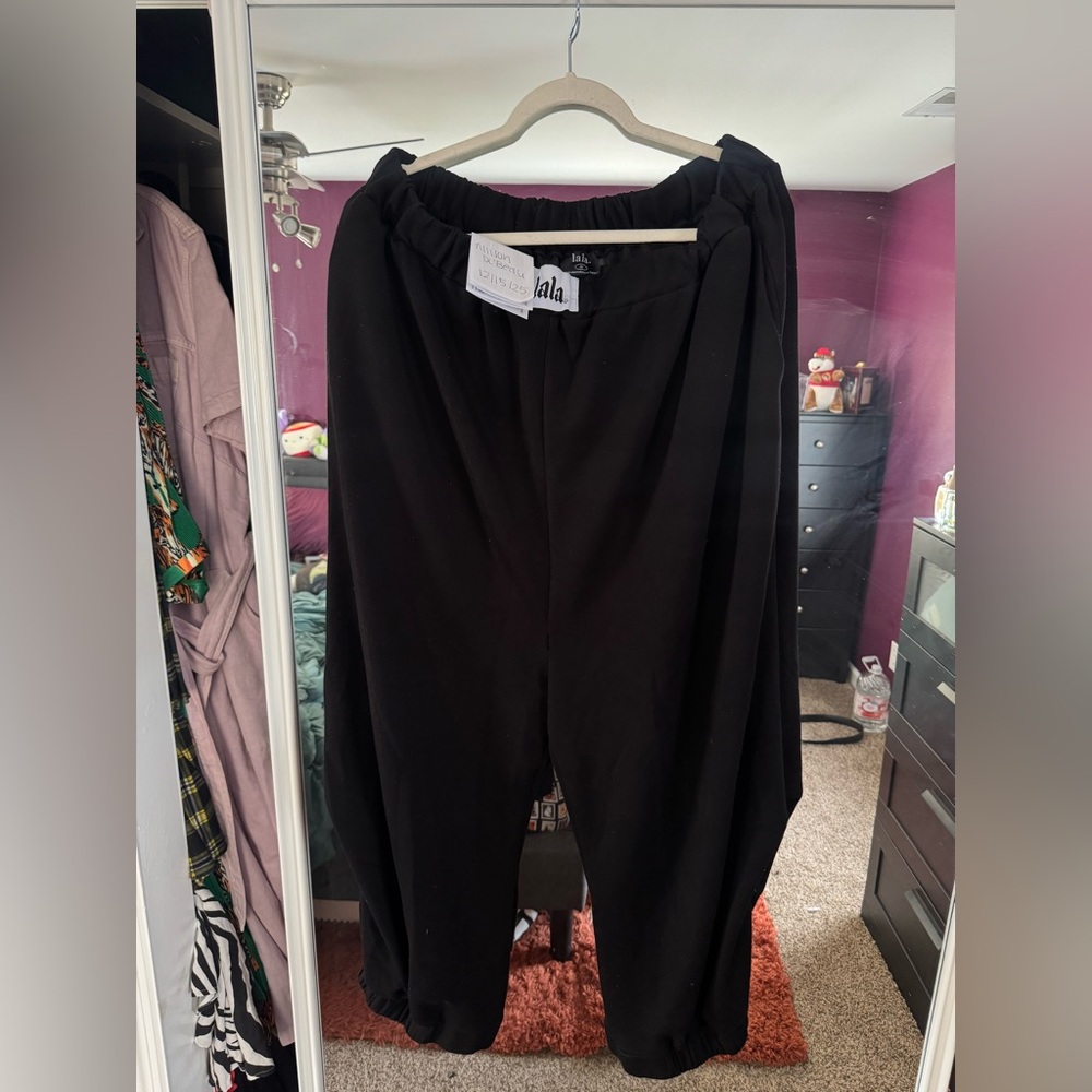 Dressed in Lala black harem joggers